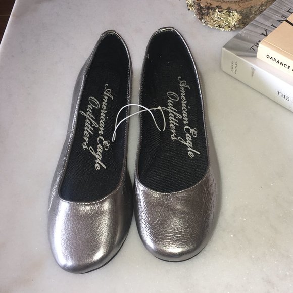 New! American Eagle Outfitters pewter ballet flats - Picture 6 of 6